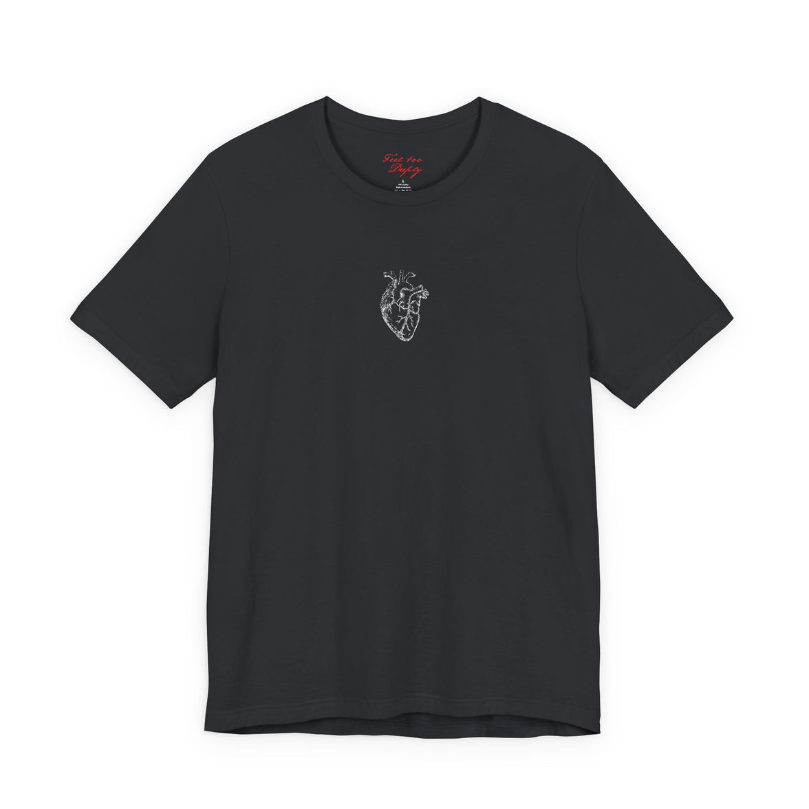 embroidered anatomical heart tee