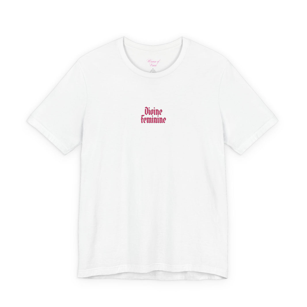 Embroidered divine feminine gothic tee