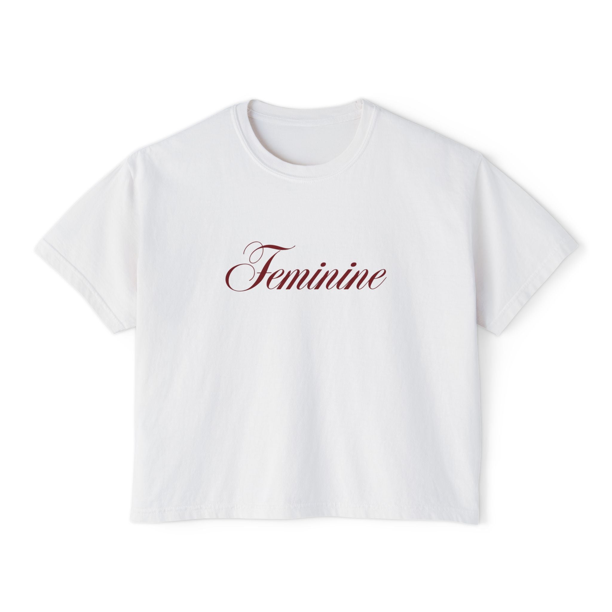 The Feminine Tee - Cropped Boxy Tee