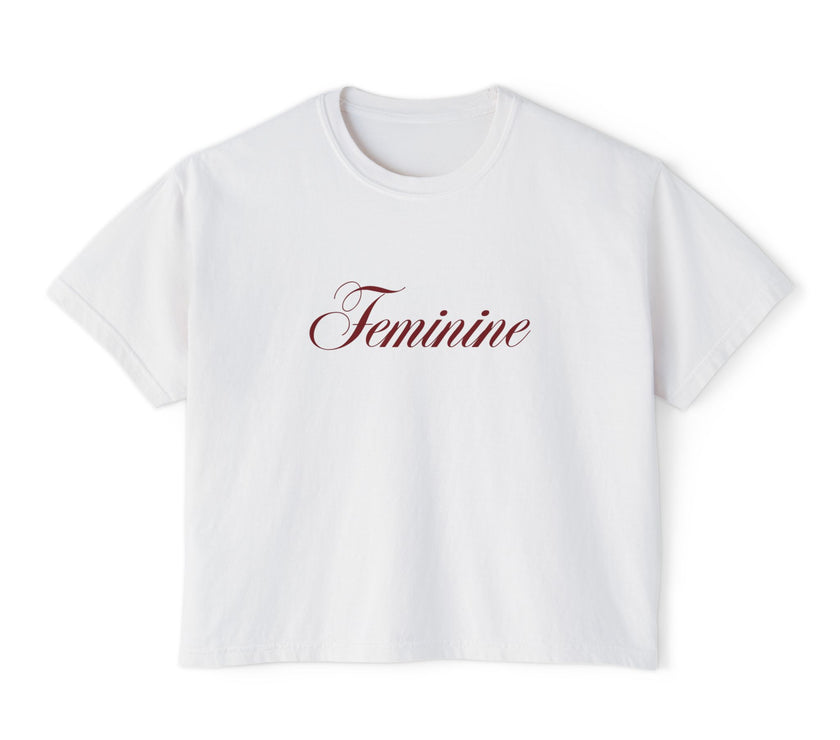The Feminine Tee - Cropped Boxy Tee