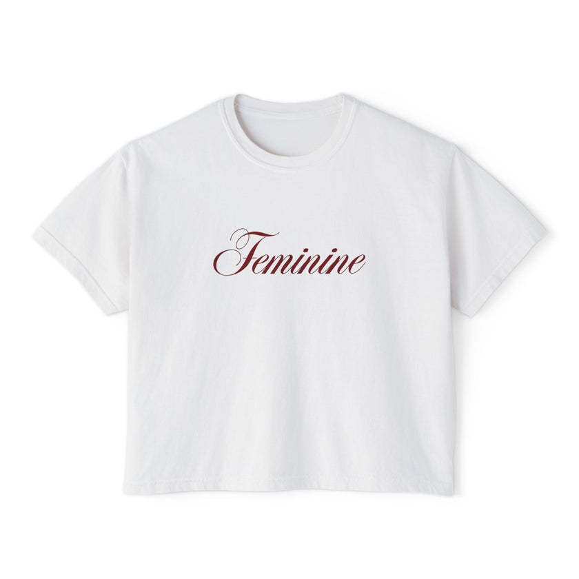 The Feminine Tee - Cropped Boxy Tee