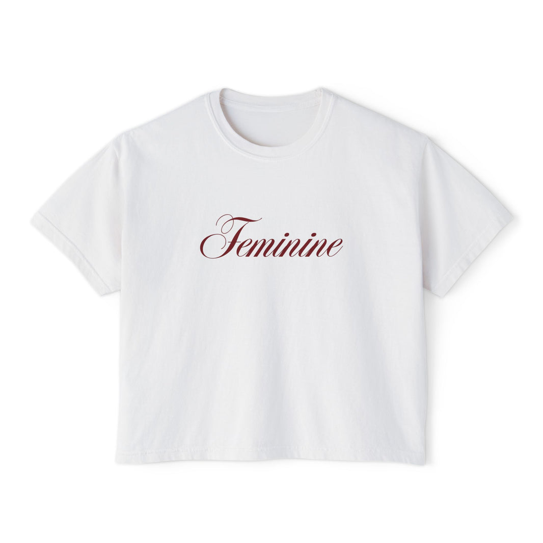 The Feminine Tee - Cropped Boxy Tee
