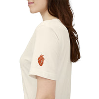 Embroidered Love  Tee with Heart Sleeve