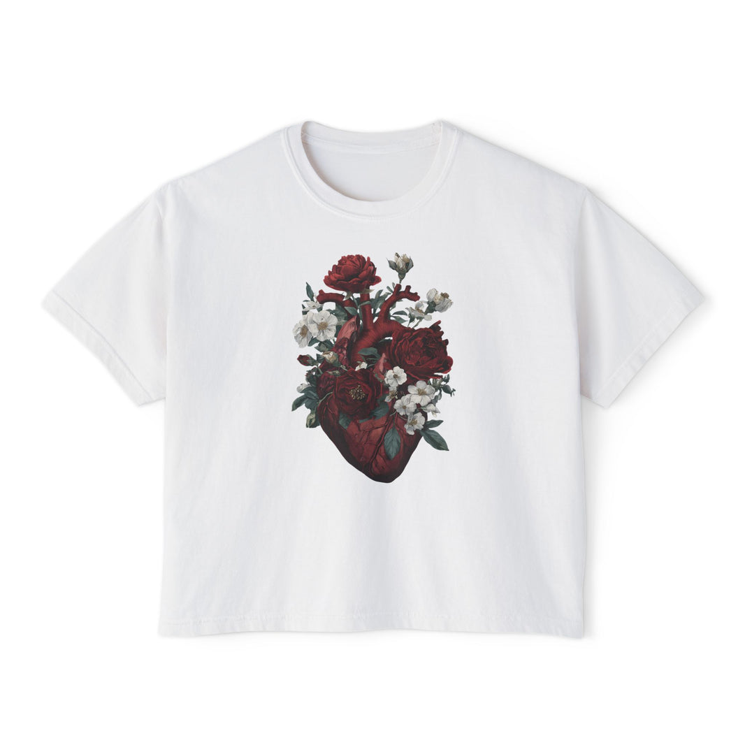 Floral Heart Boxy Tee