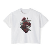 Floral Heart Boxy Tee