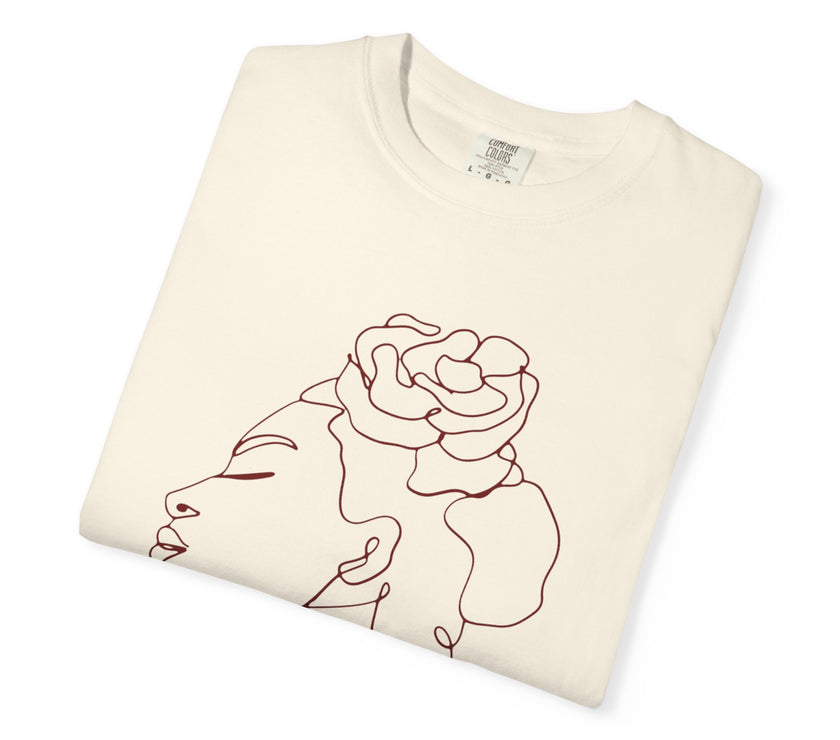 The Rebel Tee - Elegant Line Art T-Shirt for Empowerment