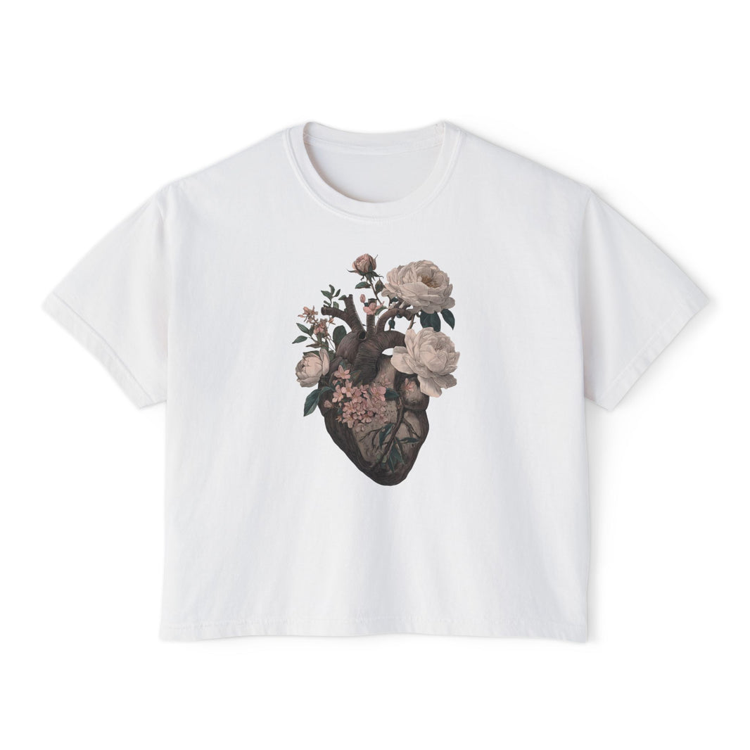 Floral Heart Boxy Tee