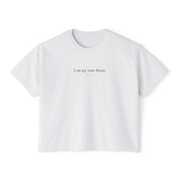 Frida Kahlo Tee | “I am my own muse” Feminine Quote Cropped T-Shirt