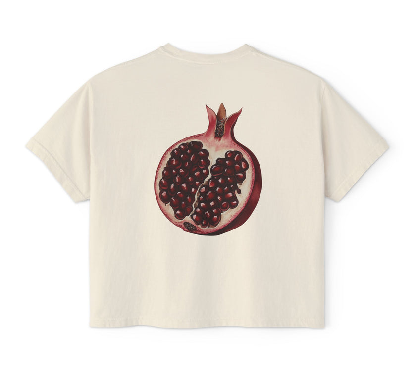 Divine Feminine Boxy Tee Pomegranate back