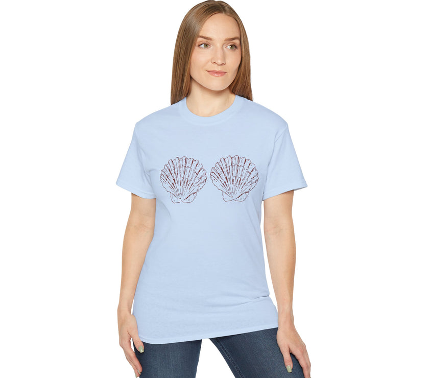 Unisex Cotton Tee - Aphrodite Divine Feminine Shell