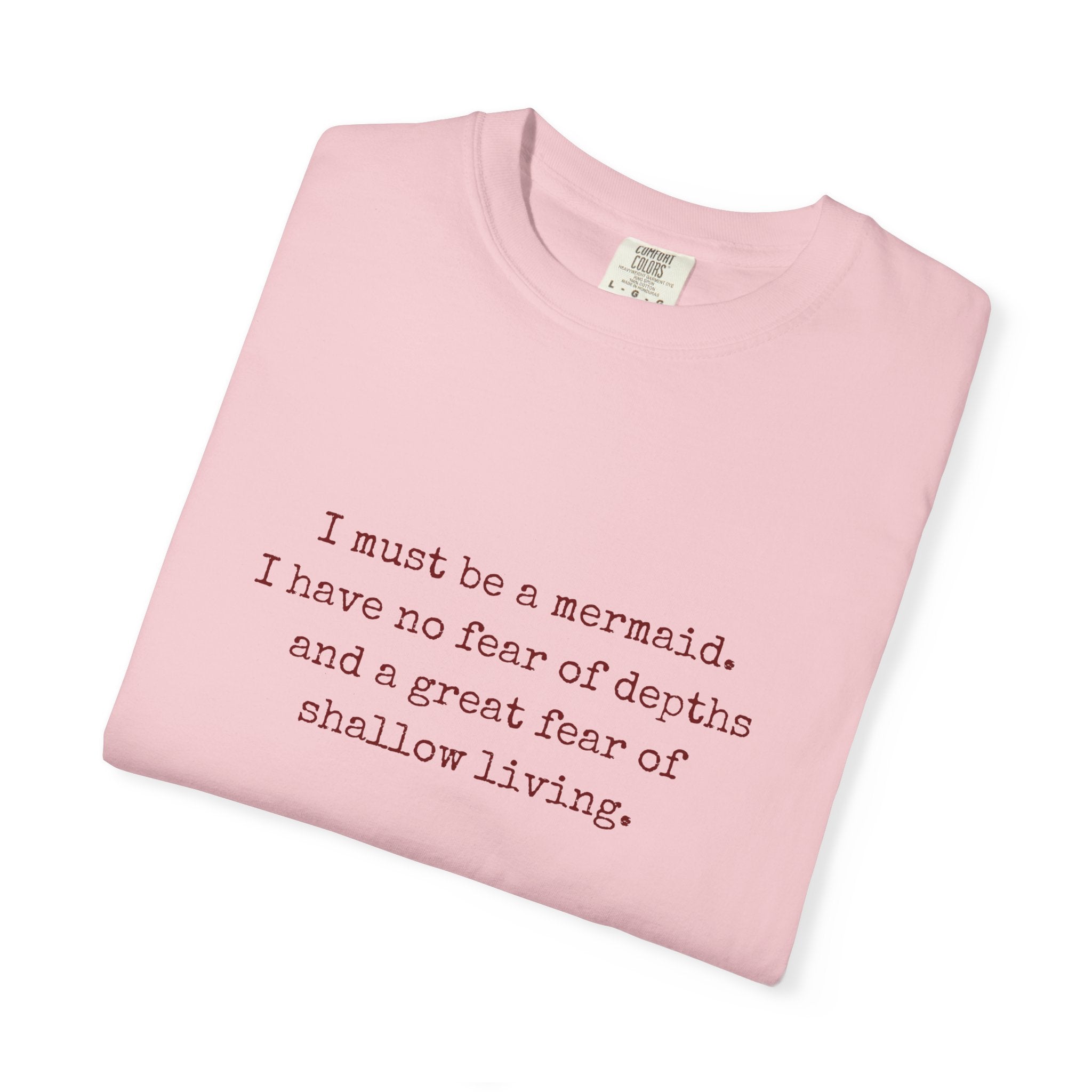 Anaïs Nin Mermaid Quote Tee — Ivory Cotton Poetic Statement