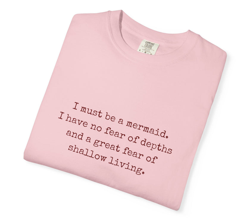 Anaïs Nin Mermaid Quote Tee — Ivory Cotton Poetic Statement