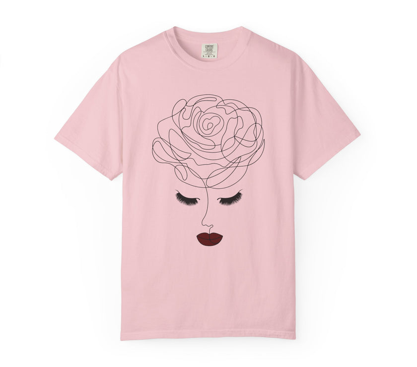 The Rose of Venus Tee – Feminine Line Art T-Shirt
