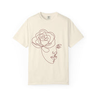 The Muse Tee – Minimalist Rose Line Art T-Shirt