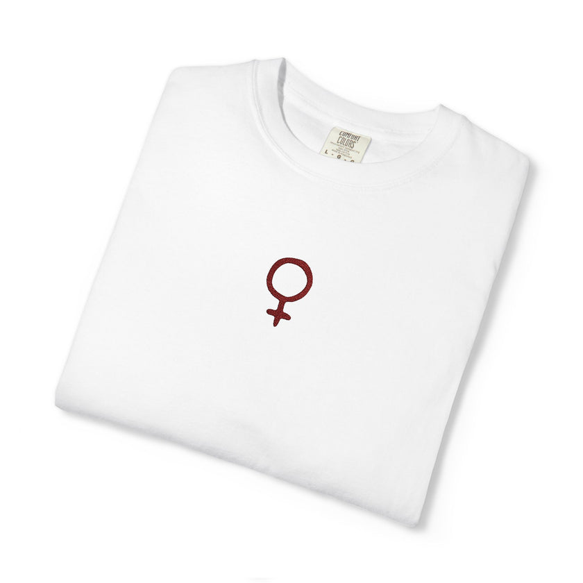 Embroidered Feminine Symbol T-Shirt