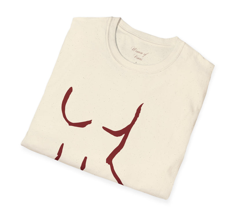 Female Body Outline T-Shirt - Softstyle
