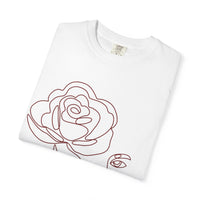 The Muse Tee – Minimalist Rose Line Art T-Shirt