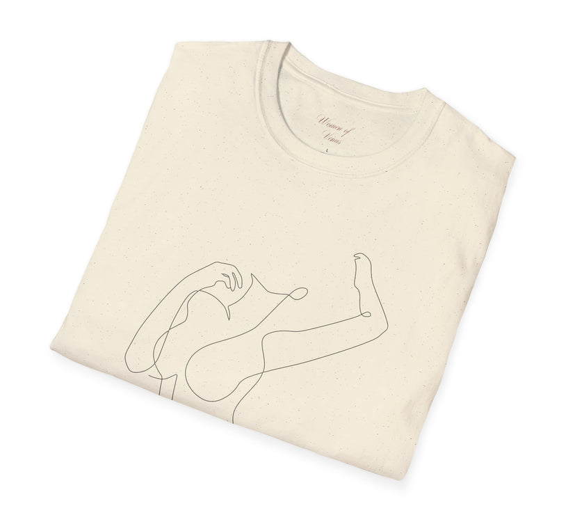 The Muse Tee – Unapologetically Feminine Line Art T-Shirt