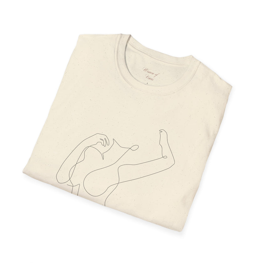The Muse Tee – Unapologetically Feminine Line Art T-Shirt