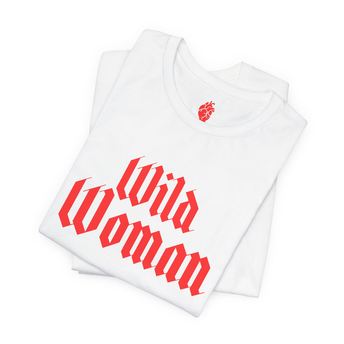 Wild Woman Tee — Bold Red Gothic Graphic T‑Shirt