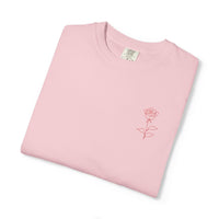 Embroidered Rose T-Shirt - Minimalist chic tee