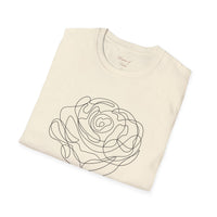 The Rose of Venus Tee – Feminine Line Art T-Shirt (100% Cotton)