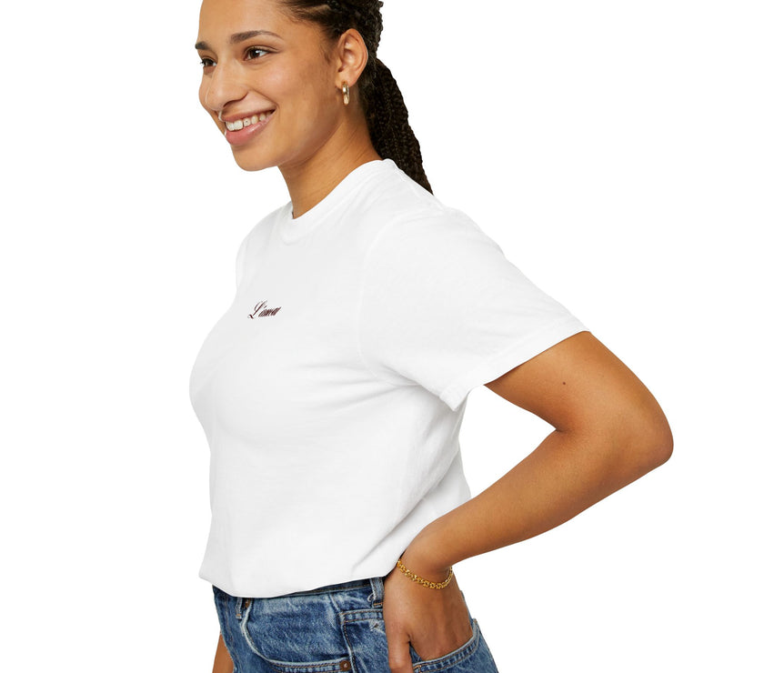 L´amour embroidered t-shirt - 100% cotton