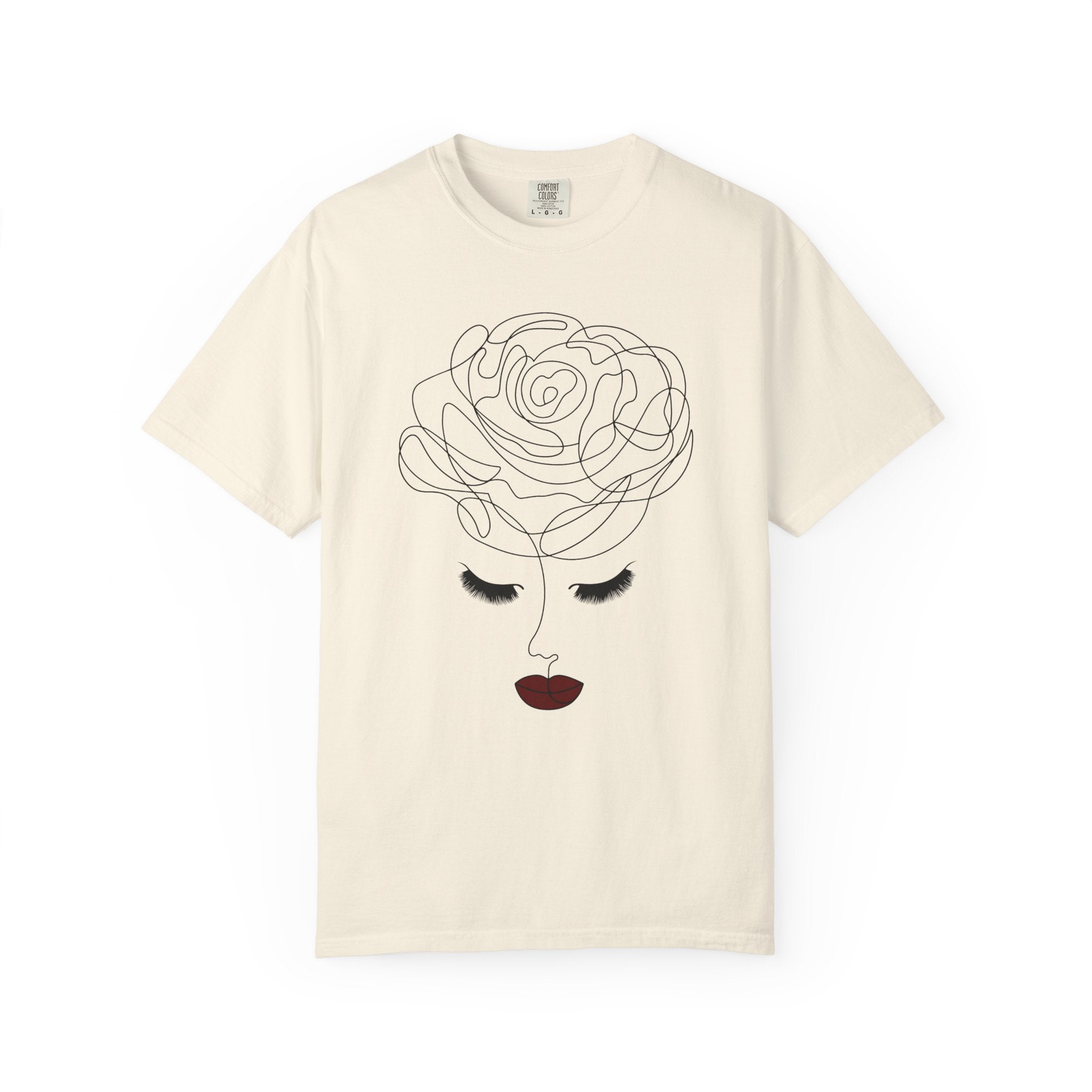 The Rose of Venus Tee – Feminine Line Art T-Shirt