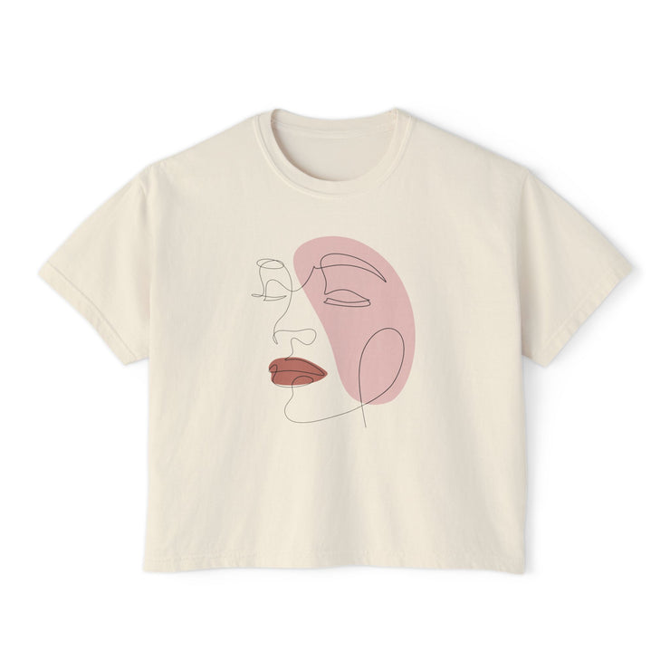 The Lover Tee - Cropped lineart tee