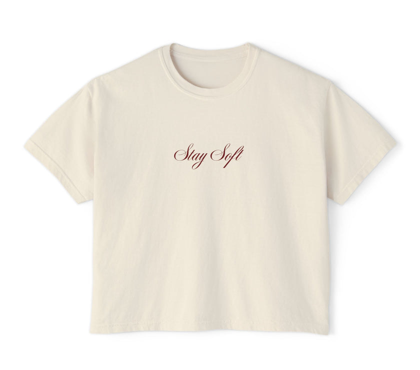 Stay Soft Women's cropped Boxy Tee