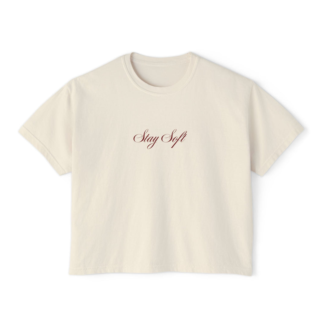 Stay Soft Women's cropped Boxy Tee