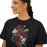 Floral Heart Boxy Tee