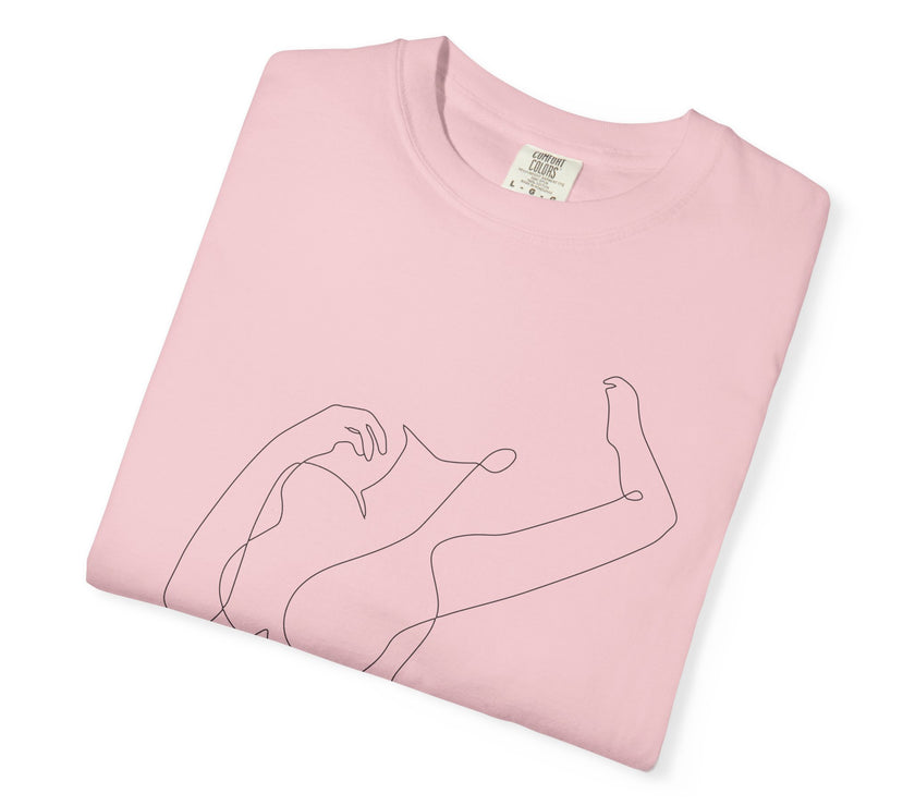 The Muse Tee – Unapologetically Feminine Line Art T-Shirt