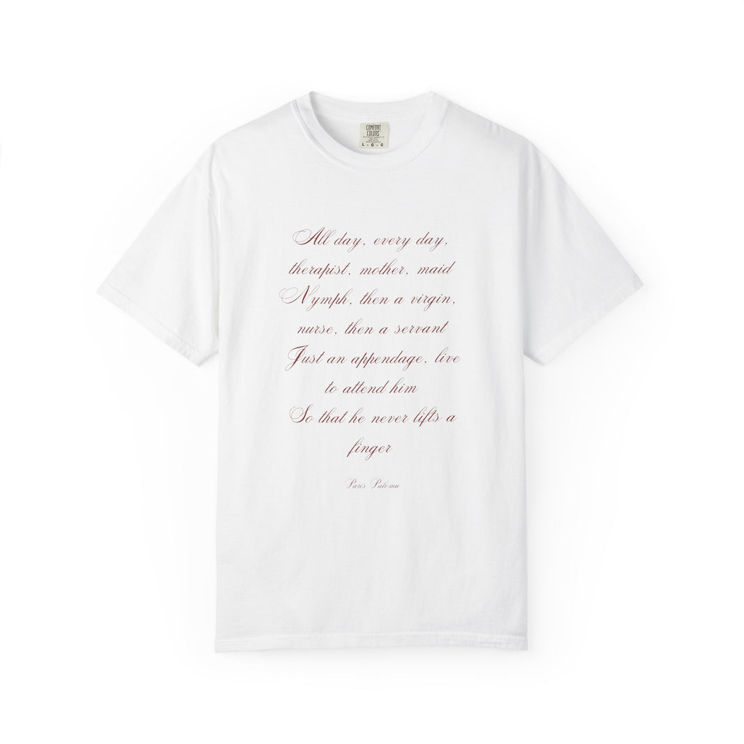 Labour Lyrics Tee | Feminine Poetic T-Shirt Inspired by Paloma Paris