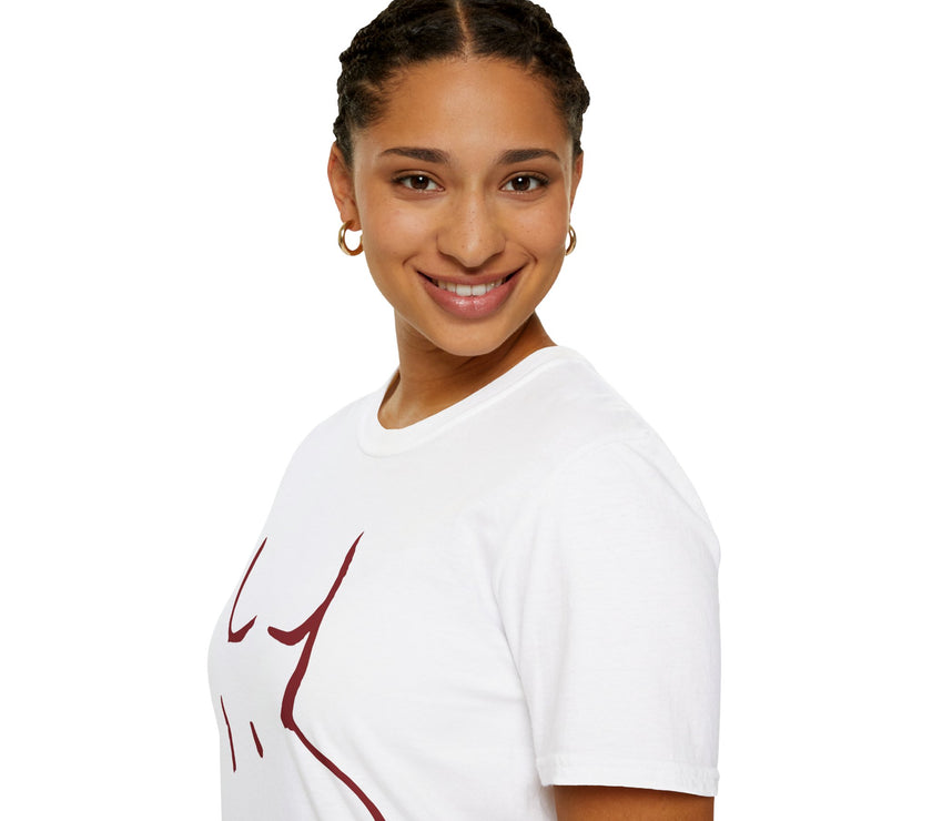 Female Body Outline T-Shirt - Softstyle