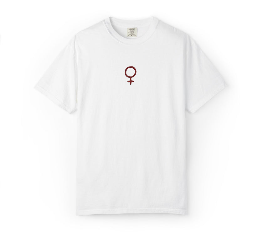 Embroidered Feminine Symbol T-Shirt