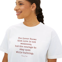 The Lover poem cropped boxy tee