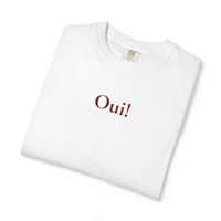 Embroidered Oui Tee | French Minimalist T-Shirt – Parisian Chic by Women of Venus