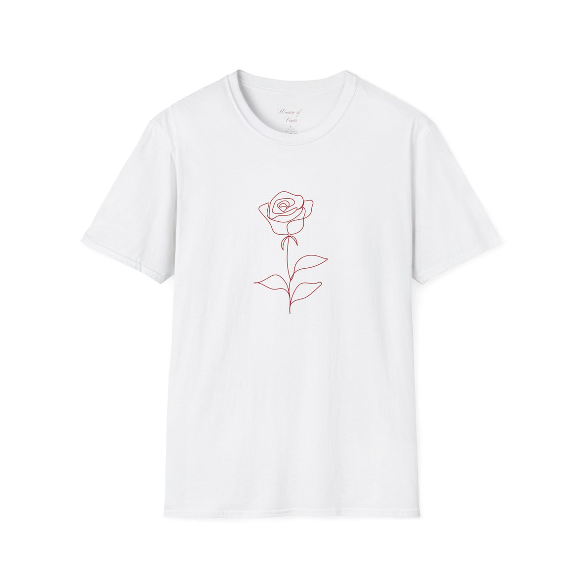 Minimalist Rose T-Shirt – Feminine Botanical Graphic Tee