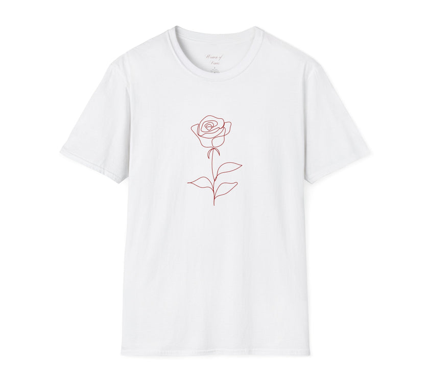 Minimalist Rose T-Shirt – Feminine Botanical Graphic Tee