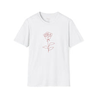 Minimalist Rose T-Shirt – Feminine Botanical Graphic Tee