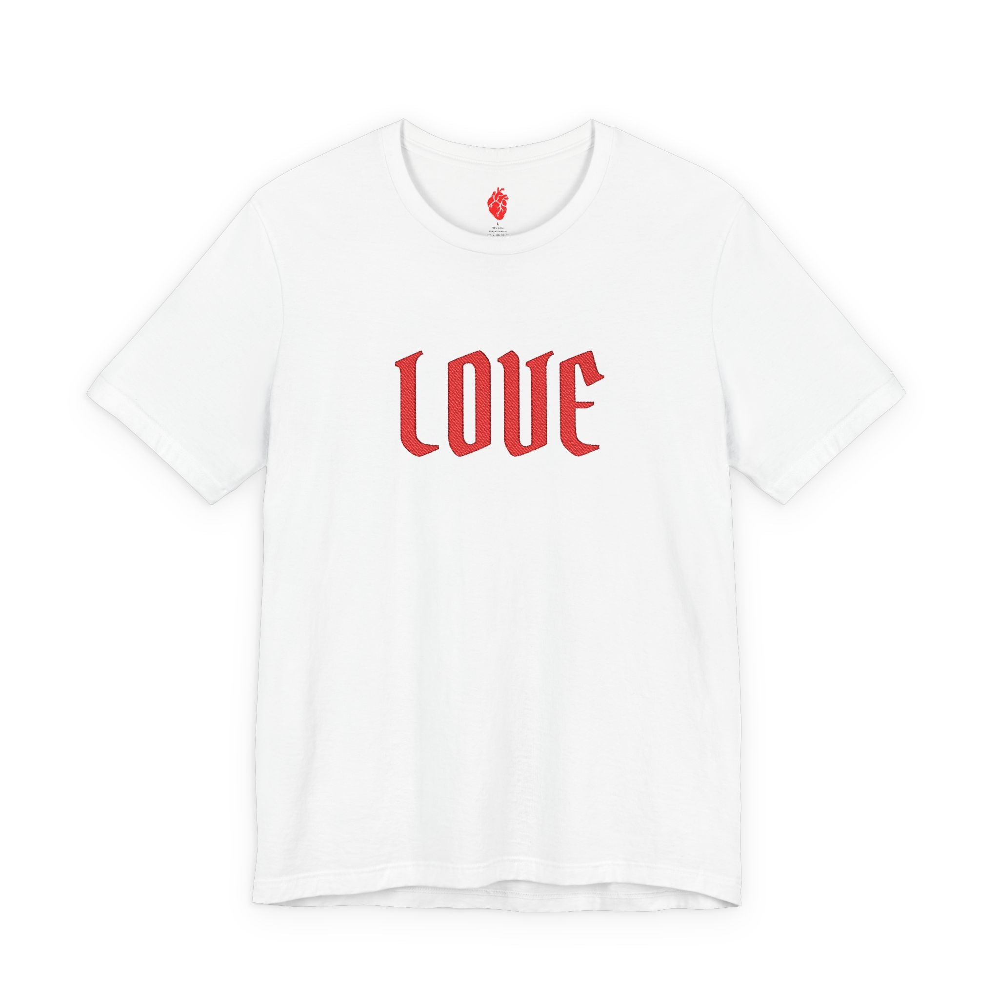 Embroidered Gothic 'LOVE' T-Shirt