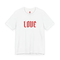 Embroidered Gothic 'LOVE' T-Shirt