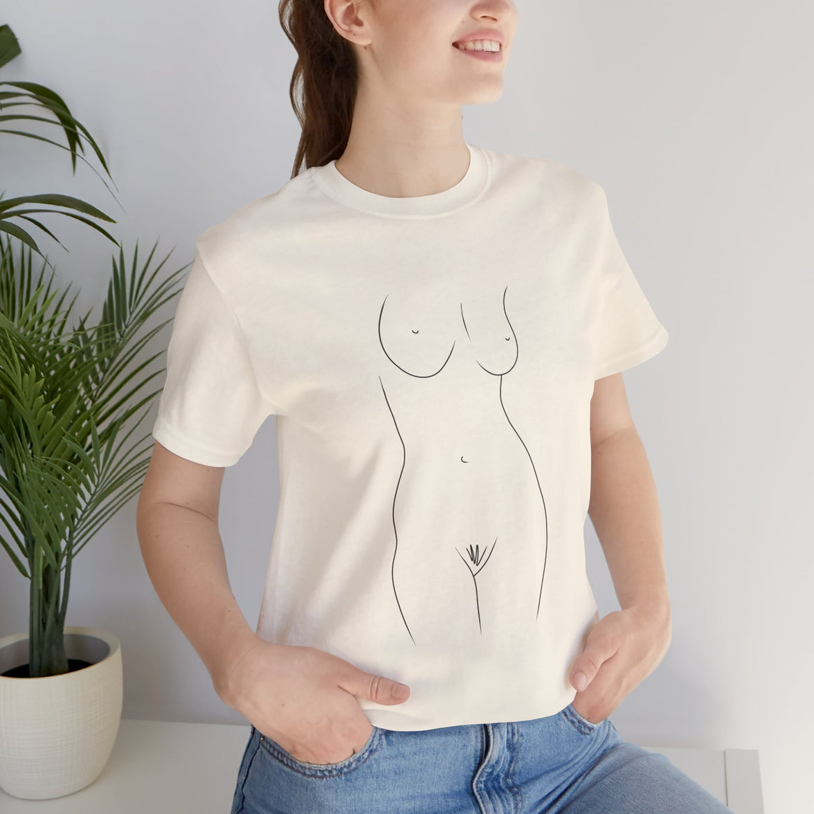 Nude Outline Graphic Tee