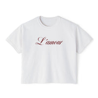 L´amour cropped Boxy Tee