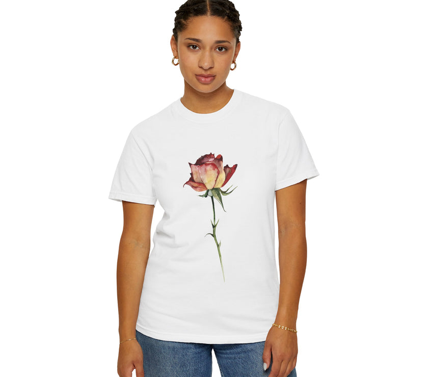 Faded Rose Tee – Vintage Feminine Graphic T-Shirt | Women of Venus