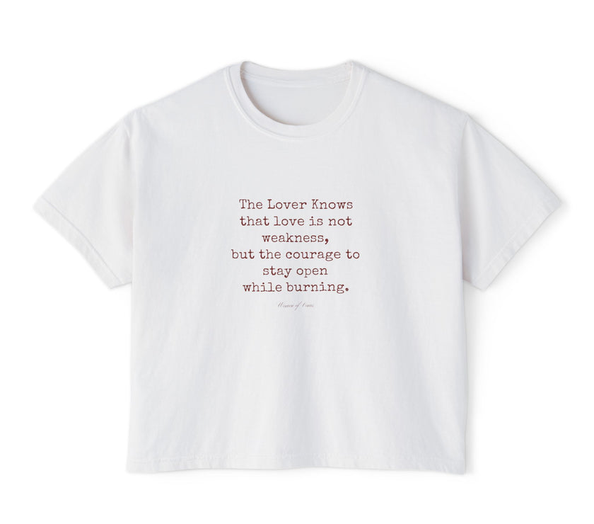 The Lover poem cropped boxy tee