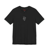 embroidered anatomical heart tee