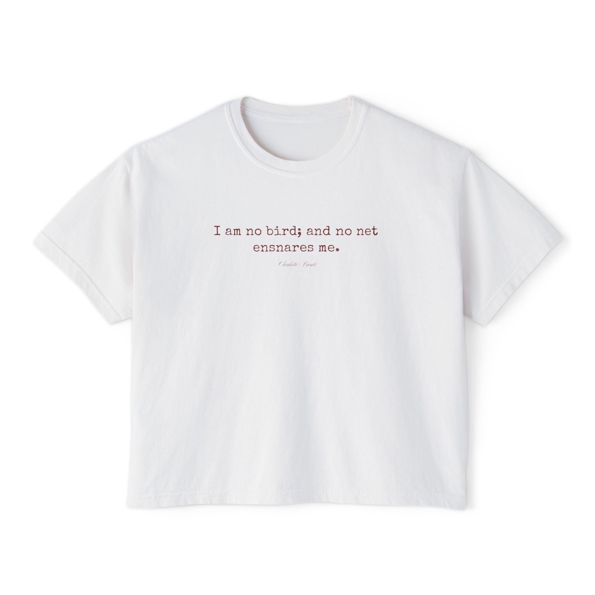 Charlotte Bronte Quote cropped Boxy Tee