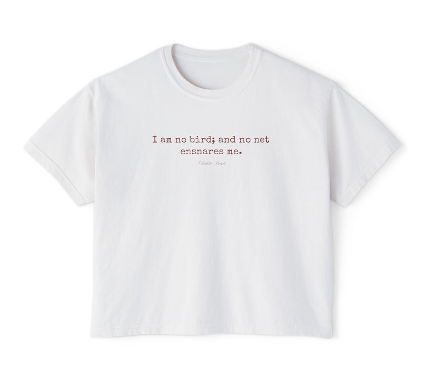 Charlotte Bronte Quote cropped Boxy Tee